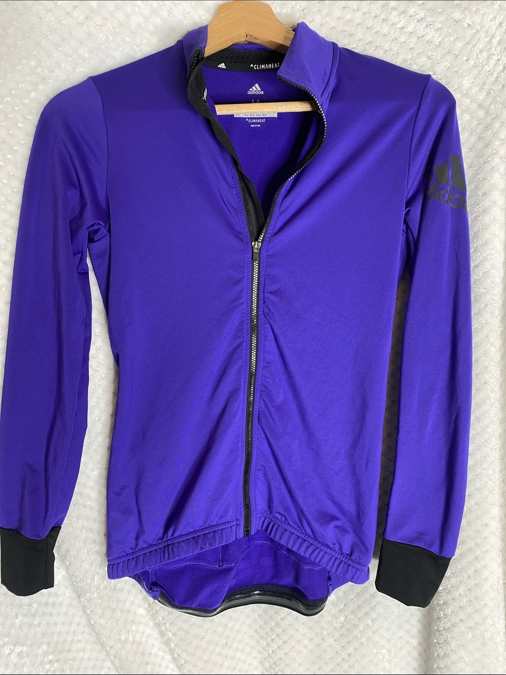 adidas climaheat Women’s Purple Full-Zip cycling jersey